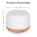 Aroma Diffuser – Compact Wood Grain Design with 7-Color Night Light - Samanta Factory