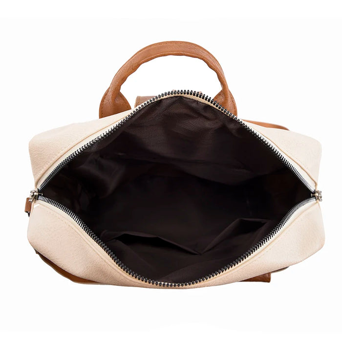 Compact PU Softback Backpack – Fashionable Tassel Design for Women - Samanta Factory