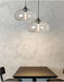 Modern Glass Pendant Light – Elegant LED Ceiling Fixture with Iron Finish - Samanta Factory