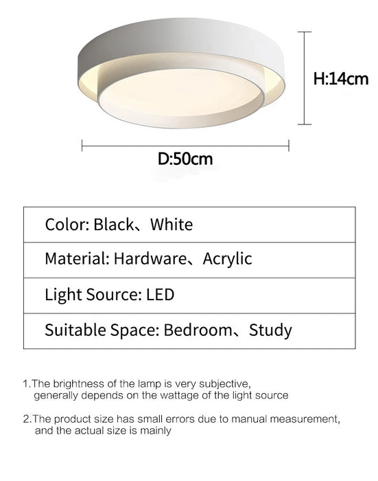 Modern LED Ceiling Light – Dimmable Remote-Control Fixture for Home & Office