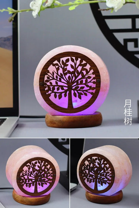 Himalayan Salt Lamp – Color-Changing LED with USB & Natural Air Purification - Samanta Factory