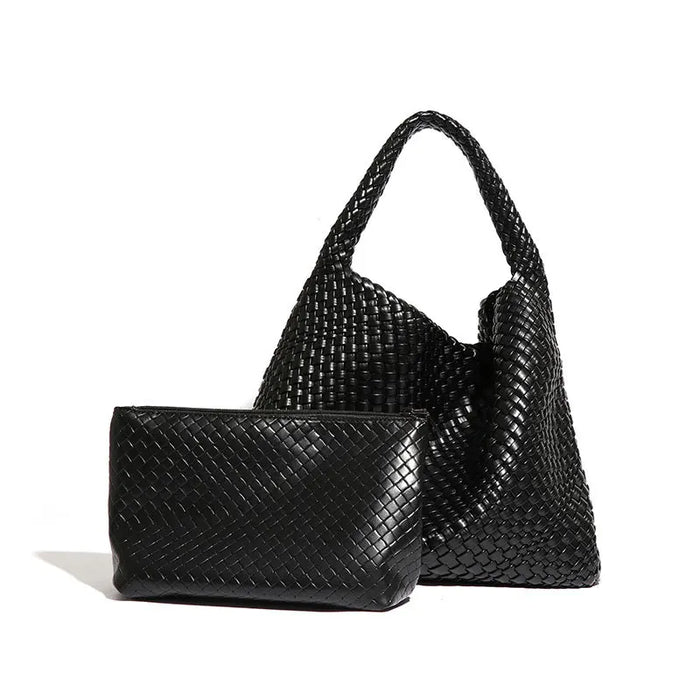 Stylish Split Leather Bucket Shoulder Bag – Versatile Women’s Handbag for Work & Casual Outings - Samanta Factory