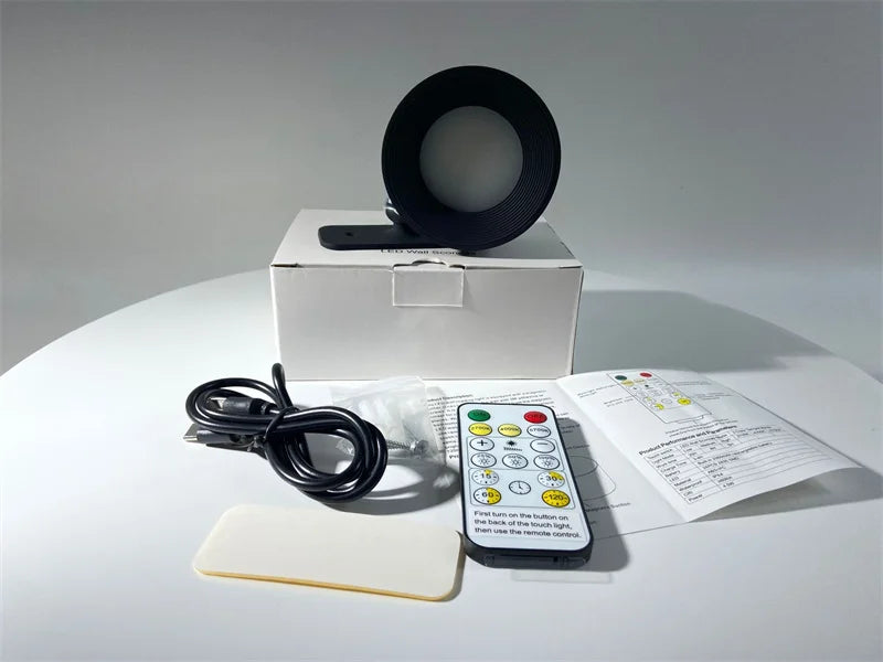 Rechargeable LED Wall Light – Touch Control with 3 Colour Modes & Adjustable 360° Rotation - Samanta Factory
