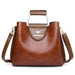 PU Soft leather tote bag for women with square shape and large capacity


