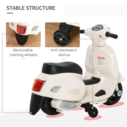 Vespa Licensed Kids Ride On Motorcycle 6V Battery Powered Electric Toys - Samanta Factory