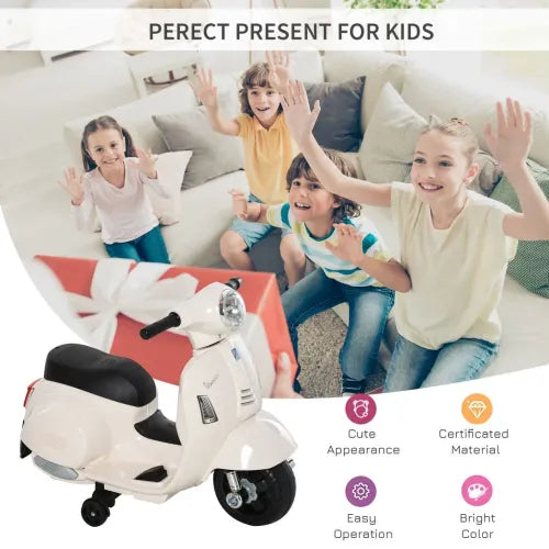 Vespa Licensed Kids Ride On Motorcycle 6V Battery Powered Electric Toys - Samanta Factory
