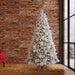 7.5 Ft (2.3M) Pre-Lit Glitter Flocked Artificial Christmas Tree with 1,150 Color-Changing Micro Twinkle LED Lights