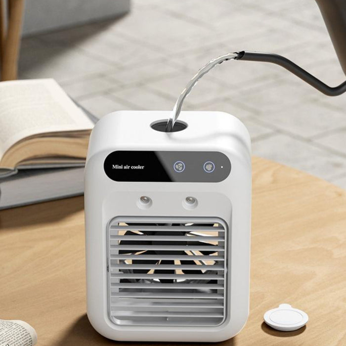 Portable USB Air Cooler Fan – Atomization Cooling with Ice Water & Essential Oil Support - Samanta Factory