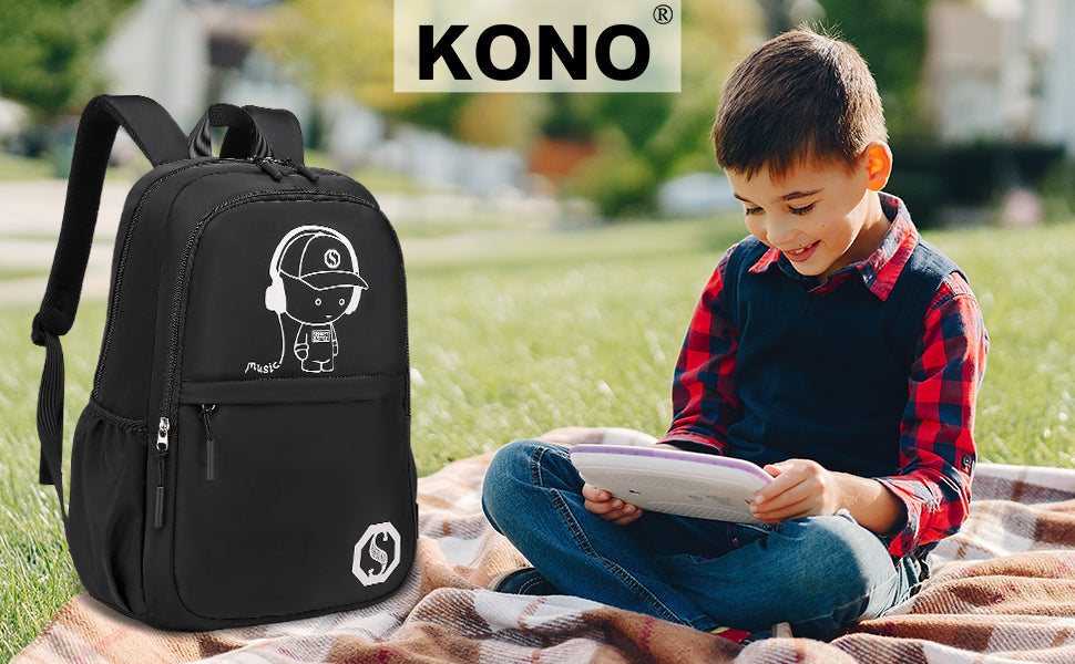 Luminous School Backpack Set – 3-in-1 Glow-in-the-Dark Bag with Laptop Compartment & Accessories - Samanta Factory
