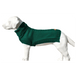 Green cable knit dog jumper for long-bodied breeds like Greyhounds, Whippets, and Dachshunds.