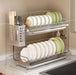 2-Tier Dish Drainer – Rust-Proof & Space-Saving Design - Samanta Factory