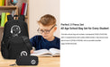 Luminous School Backpack Set – 3-in-1 Glow-in-the-Dark Bag with Laptop Compartment & Accessories - Samanta Factory