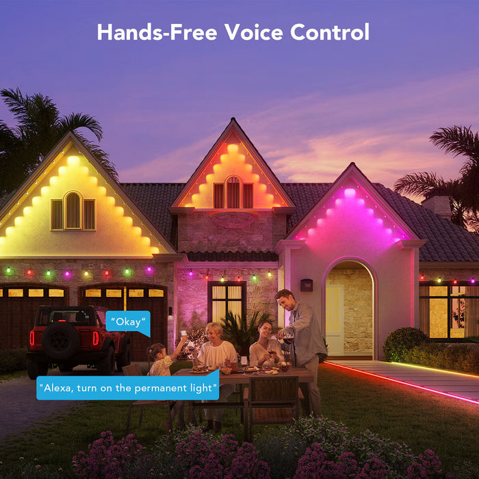 150Ft (45M) Smart RGBW Permanent Outdoor Lights Elite in White