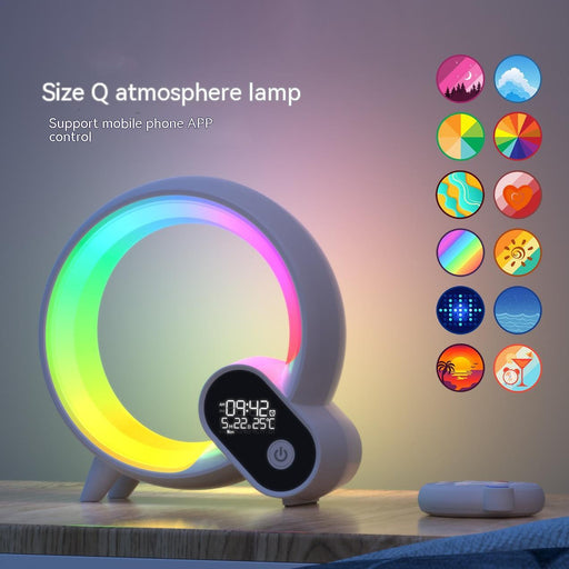 Colourful kids alarm clock with Bluetooth speaker and LED night light