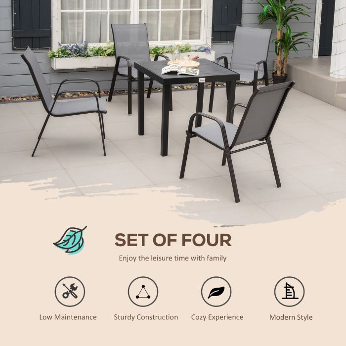 Garden Dining Chairs – Stackable Outdoor Design with High Back Support - Samanta Factory