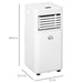 9000 BTU 4-in-1 Portable Air Conditioner |Dehumidifier & Sleep Mode with LED Display & Timer - Samanta Factory