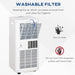 9000 BTU 4-in-1 Portable Air Conditioner |Dehumidifier & Sleep Mode with LED Display & Timer - Samanta Factory