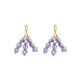 Lilac Pearl Earrings with Minimalist Freshwater Pearls - Samanta Factory