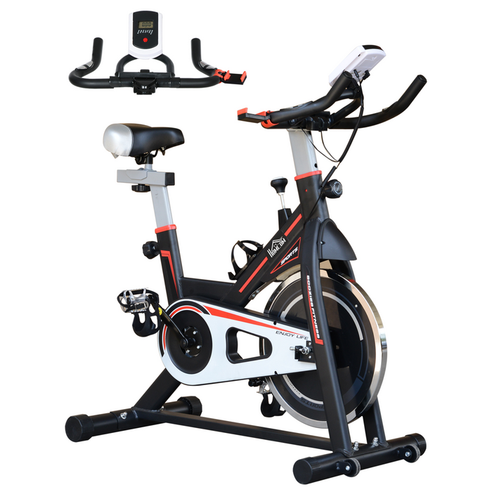 Adjustable Racing Exercise Bike with 8kg Flywheel and LCD Monitor
