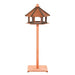 Wooden Bird Feeder Wooden Bird Table Bird Feeder with Roof, Brown, 130cm - Samanta Factory