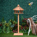 Wooden Bird Feeder Wooden Bird Table Bird Feeder with Roof, Brown, 130cm - Samanta Factory