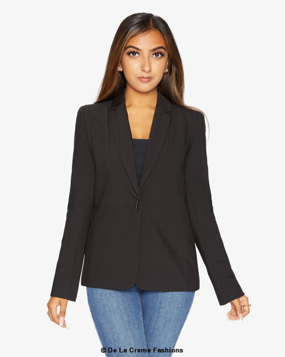 British-Made Black Relaxed Blazer – Smart/Casual Essential - Samanta Factory