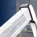 Silver square shower head with 300-hole rainfall spray - high pressure bathroom upgrade UK