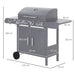 Gas BBQ Grill - 4+1 Burners with Storage & Mobility - Samanta Factory