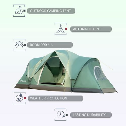 Outdoor Camping Tent – Large 5-6 Person Family Tent with Waterproof Design - Samanta Factory