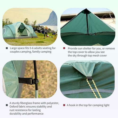 Outdoor Camping Tent – Large 5-6 Person Family Tent with Waterproof Design - Samanta Factory