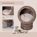 Wicker Cat House – Elevated Bed with Cozy Interior - Samanta Factory
