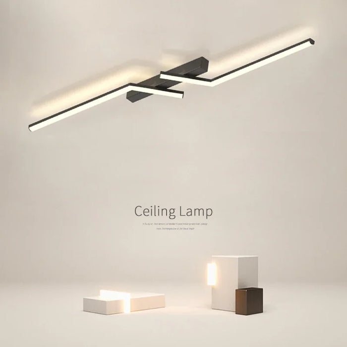 LED Line Ceiling Lamp – Sleek Modern Strip Design for Indoor Spaces - Samanta Factory
