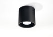 Modern black round ceiling lamp with GU10 socket for kitchen or bedroom