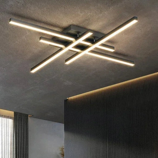 High voltage resistant LED ceiling light fixture for modern interior spaces
