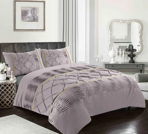 Soft-touch polycotton duvet cover and pillowcase set for modern bedrooms