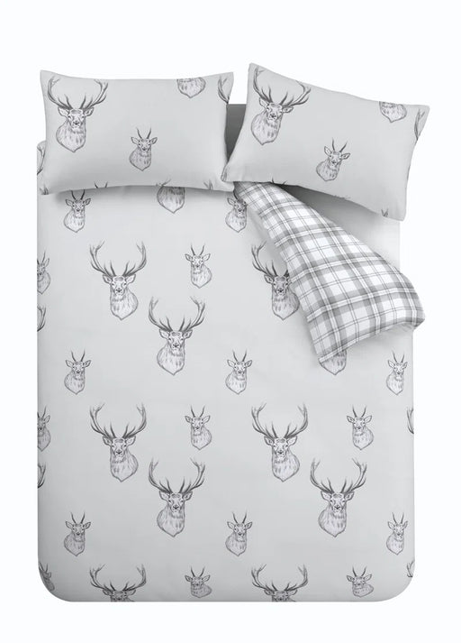 Stag Check Reversible Duvet Cover Set with Pillowcases