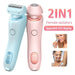 “2-In-1 USB Rechargeable Hair Remover & Epilator – Smooth Shave for Face, Body, and Bikini”