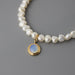 ⚪️ IRREGULAR PEARL NECKLACE | 925 Silver Geometric Pendant ✨ Adjustable Chain (UK’s #1 Minimalist Jewelry) - Samanta Factory