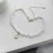 ⚪️ IRREGULAR PEARL NECKLACE | 925 Silver Geometric Pendant ✨ Adjustable Chain (UK’s #1 Minimalist Jewelry) - Samanta Factory