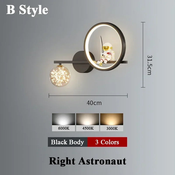 Children’s Wall Lamp – Star Astronaut Projector Light - Samanta Factory