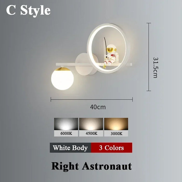 Children’s Wall Lamp – Star Astronaut Projector Light - Samanta Factory