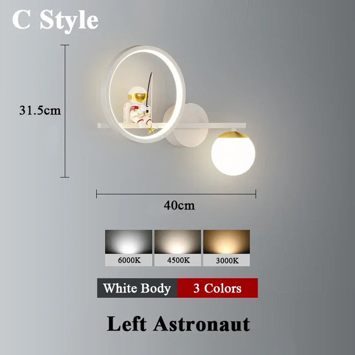 Children’s Wall Lamp – Star Astronaut Projector Light - Samanta Factory