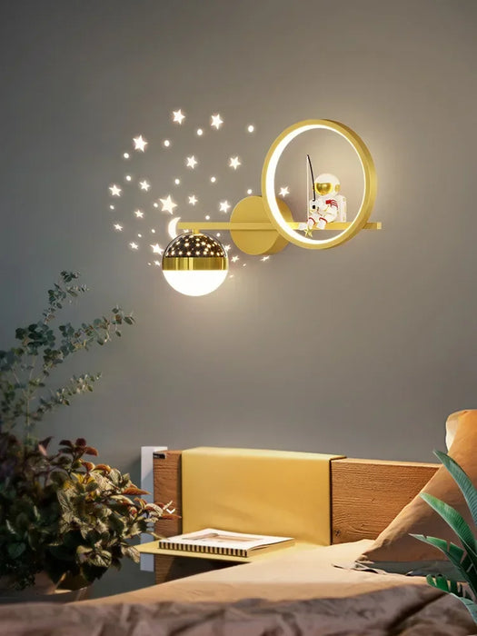 Children’s Wall Lamp – Star Astronaut Projector Light - Samanta Factory
