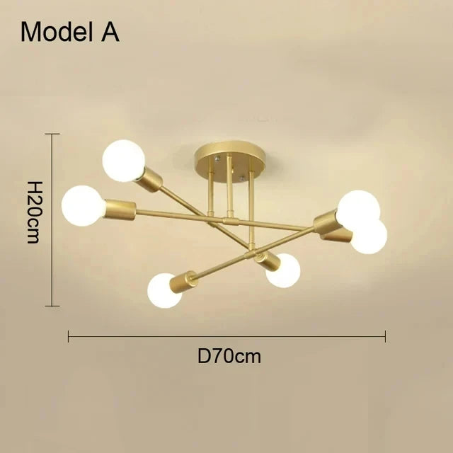 Ceiling Light – Contemporary Iron Design - Samanta Factory