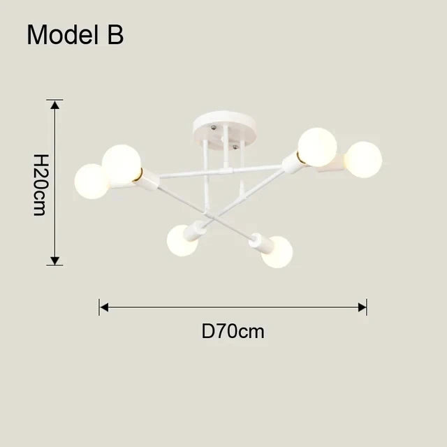 Ceiling Light – Contemporary Iron Design - Samanta Factory