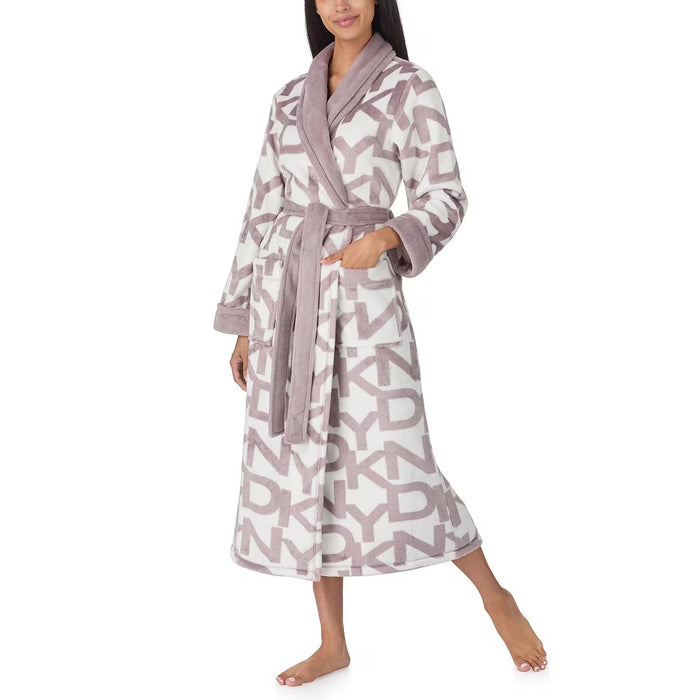 Shawl Collar Long Plush Robe