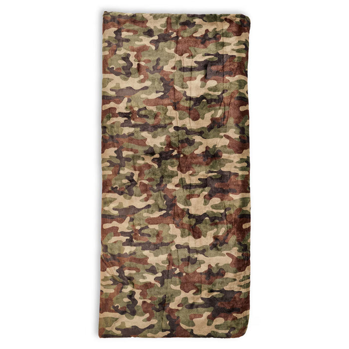 Cloud Touch Faux Fur Slumber Bag 137 X 142 Cm, Camoflauge