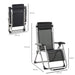 Zero Gravity Reclining Lounger Set – Stepless Adjustable Backrest - Samanta Factory