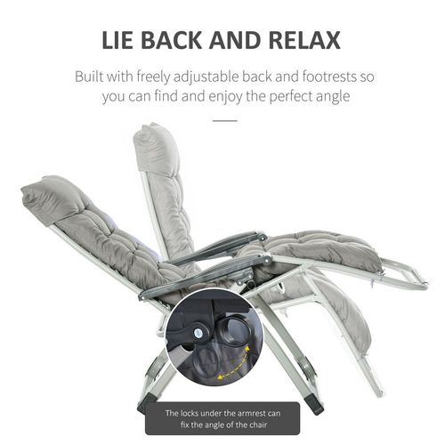 Zero Gravity Reclining Lounger Set – Stepless Adjustable Backrest - Samanta Factory