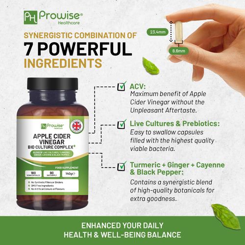 Apple Cider Vinegar Capsules - Enhanced with Bio Cultures - Samanta Factory